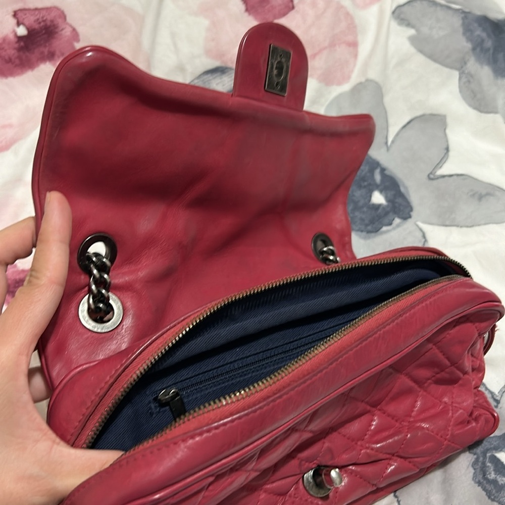 CHANEL Red Quilted Leather Easy Flap Bag - Picture 14 of 15